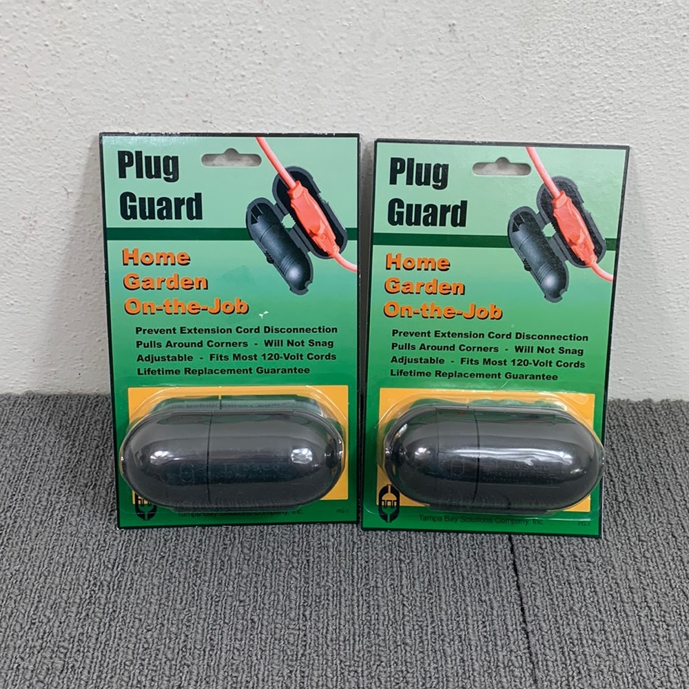 2 Pack Tabsco Plug Guard Black Plastic Cable Management Home Garden On-the-Job
